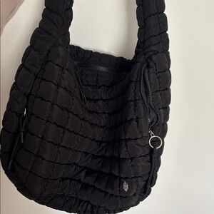 Free People Black Quilted Carryall Bag!!